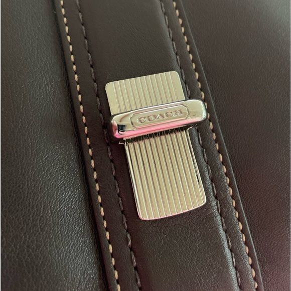 Men’s Coach Dark Brown Brief Case Never Used - Picture 11 of 14